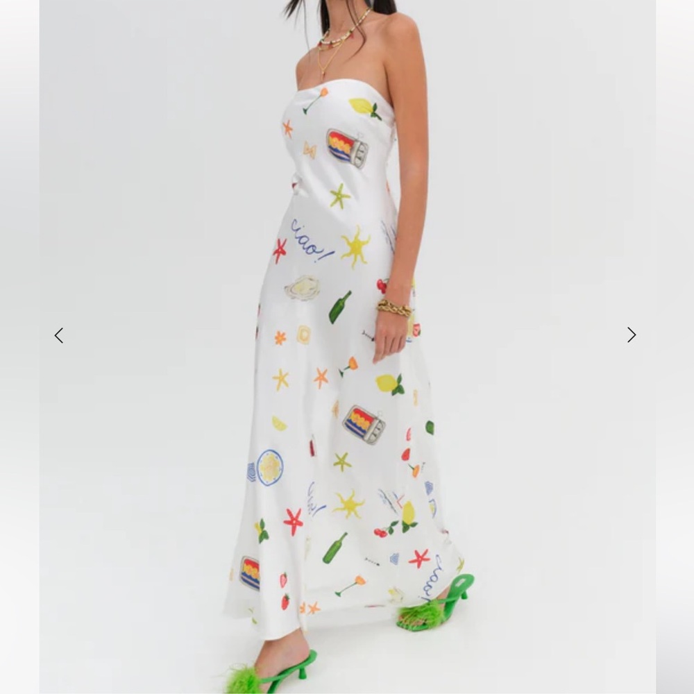 For Love & Lemons Carla Strapless Maxi Dress